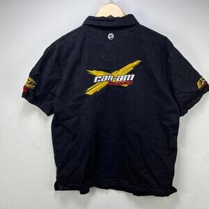 Vintage Can Am Team Racing Button Up Shirt Size Large